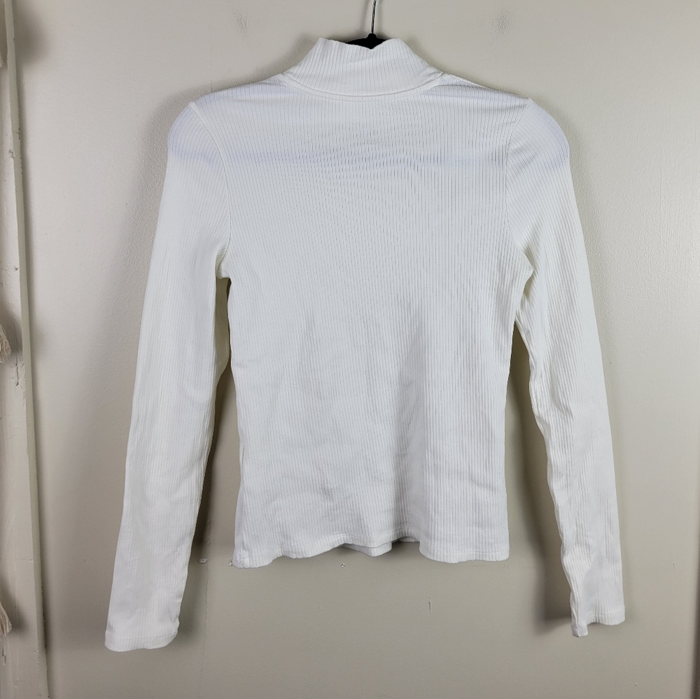 Anthropologie White Long Sleeve Tee - Picture 7 of 11
